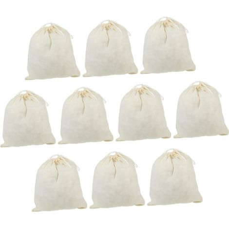 10 Filterbeutel 30x35 cm mit Kordelzug für Gewürze, Kräuter und losen Tee