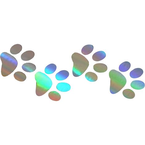 Autocollants de voiture mignons, impression de patte de chat drôle, empreinte créative de chien, étanche au Laser (1/5)