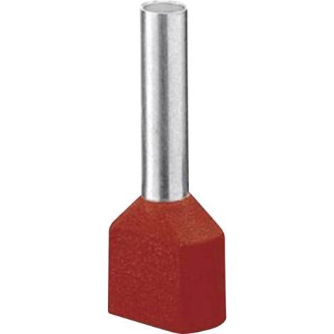 Embout double d'extrémité de câble Phoenix Contact AI-TWIN 2X 1 -10 RD 3200988 1 mm² x 10 mm partiellement isolé rouge (1/2)