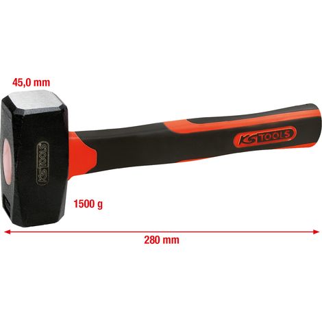 KS Tools Fäustel mit Fiberglasstiel, 1500g
