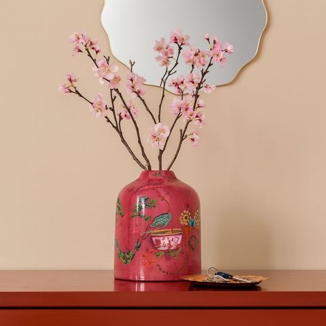 Plateau fantaisie en métal laqué Asian Fauna d22cm (1/4)