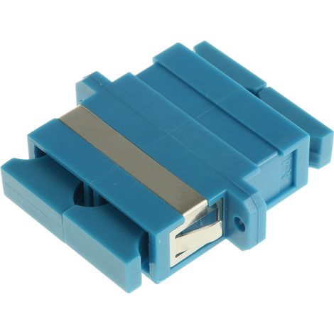 Adaptateur pour fibre optique, SC vers SC Monomode Duplex, Bleu, Perte d'insertion 0.1dB ( Prix pour 1 ) (1/2)