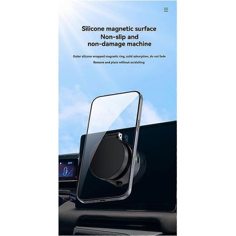Support magnétique à ventouse pour téléphone de voiture, support magnétique électrique pliable et réglable pour téléphone de voiture (1/5)