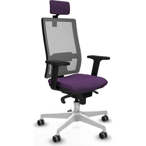 Piqueras y Crespo Hornas Chaise de bureau violet ergonomique (1/3)