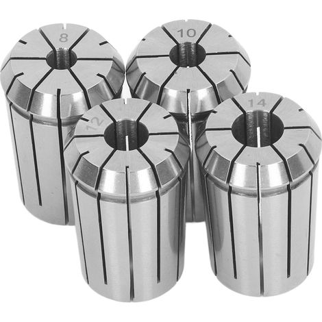 Jeu de pinces de coupe robustes OZ25 pour fraiseuses CNC de haute précision, avec mandrins flexibles φ8, φ10, φ12 et φ14, et une clé. (1/5)