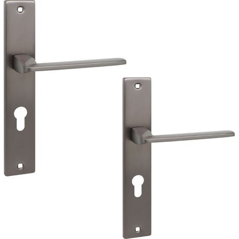 Maniglia interna per porta su piastra lunga per inserto Kuchinox Zambia Graphite KAB512A (1/4)
