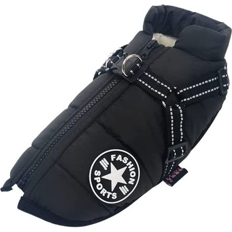 Manteau d'hiver pour chien imperméable et chaud, gilet de sport confortable adapté aux petites, moyennes et grandes tailles : Labrador, Chihuahua, Teckel, Bouledogue français (1/5)