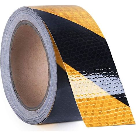 Selbstklebendes Reflexband, 5 cm x 25 m, hochreflektierendes Sicherheitsreflexband, stark haftendes Sicherheitserinnerungsinstrument für Straßenverkehrsanlagen (1/5)