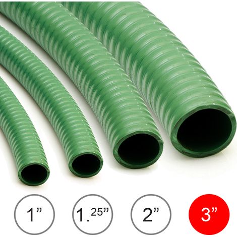 5m Reinforced Hose Suction Hose 3" / 76mm Wolf PVC Garden Hose