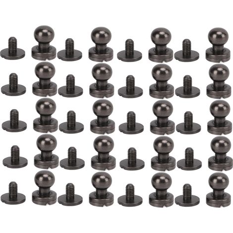 20 Rivets en Laiton Tête Ronde Antirouille pour Réparation Sacs à Main Chaussures DIY 10x8mm (1/5)