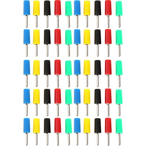 Packung mit 10 Sätzen gerader PE-Bananenstecker aus Messing für Schweißmaschinen und Automobile (1/5)