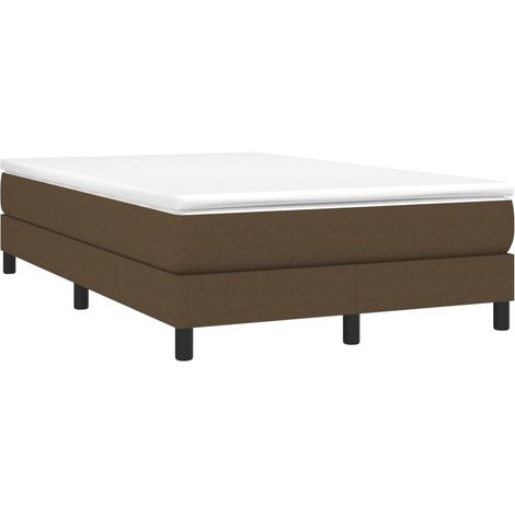 vidaXL Sommier à lattes de lit avec matelas Marron foncé 120x200 cm