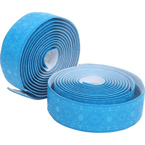 Sangle de guidon BOLANY Highway, légère, imperméable et résistante à l'usure, en silicone, motif neige bleu (1/5)