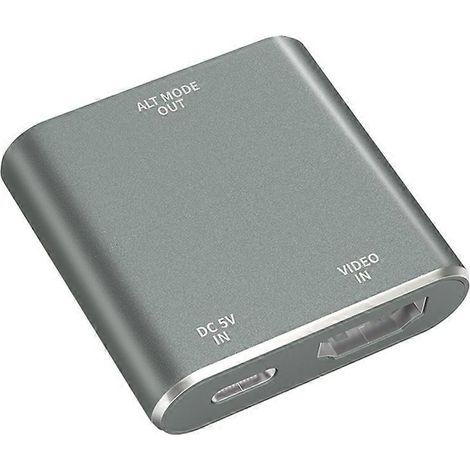 Adaptateur HDTV vers USB-C, convertisseur vidéo haute définition HDMI vers USB-C, sortie d'image HDTV 4K 60 Hz compatible avec les ordinateurs portables et les lunettes de réalité augmentée (1/5)