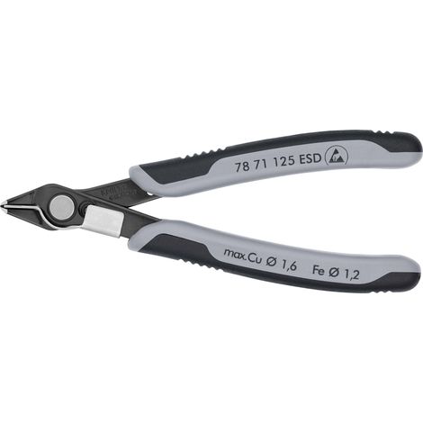 KNIPEX 78 71 125 ESD Electronic Super Knips® ESD con mangos multicomponentes Barnizados 125 mm