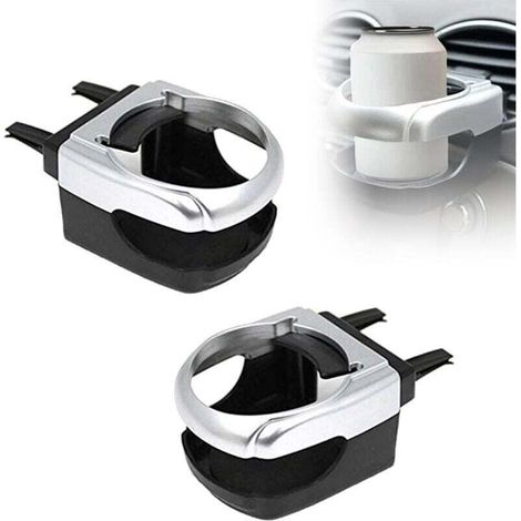2 pcs Porte-gobelets pour Voiture,Porte Gobelet Voiture Support Bouteille Porte-Bouteille Climatiseur Sortie Porte-gobelet Universel pour SUV/Camions/Auto (1/4)