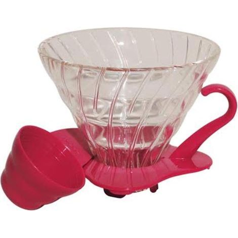 1 Filtre à café, Plastique, Taille 02, Rose, Pour préparation manuelle