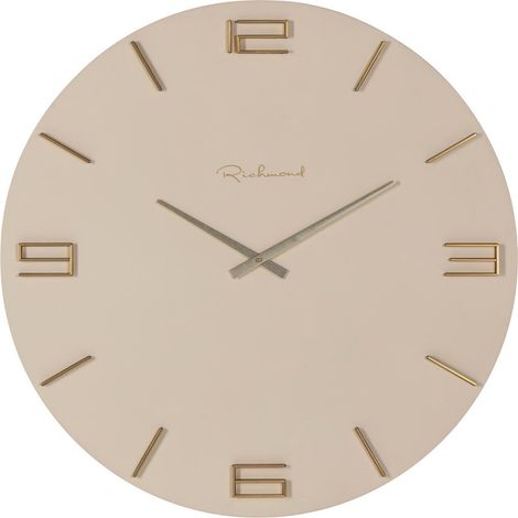 Horloge murale beige et dorée contemporaine - tapioca et doré (1/4)