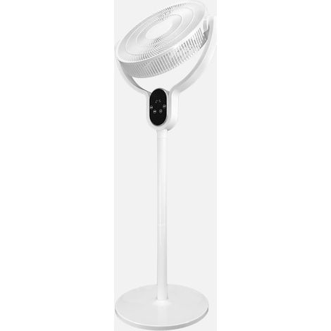 Ventilador De Pie Cadalso Blanco 8vel 25w 9asp 45d Fijo/rotat.motor.dc,remoto 100/138x48x40cm