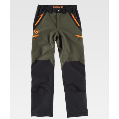 Pantalón impermeable Sport con costuras termoselladas WORKTEAM S8320 XL Verde caza / Negro (1/2)