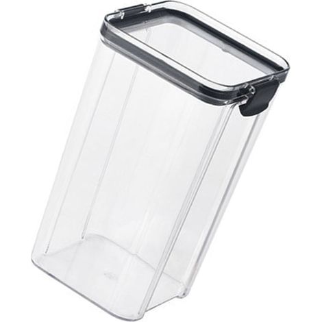 Boîte de Stockage pour Aliments Secs avec Couvercle Clip Étanche - 1300ml Transparent Rectangulaire - 1 Conteneur pour Céréales et Snacks (1/5)