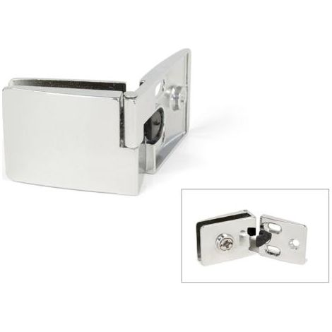 Bisagra para puerta de cristal interior central - Cromado