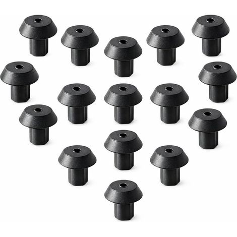 Lot de 16 patins en caoutchouc WB2K101 pour grilles de cuisinière à gaz (remplacement compatible GE/Kenmore) pour trous de 3/16 po (1/5)