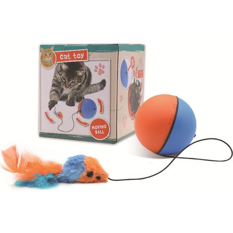 Balle électrique pour chat, jouet Intelligent, résistant aux morsures, soulagement de l'ennui, interactif et automatique, pour l'intérieur (1/5)
