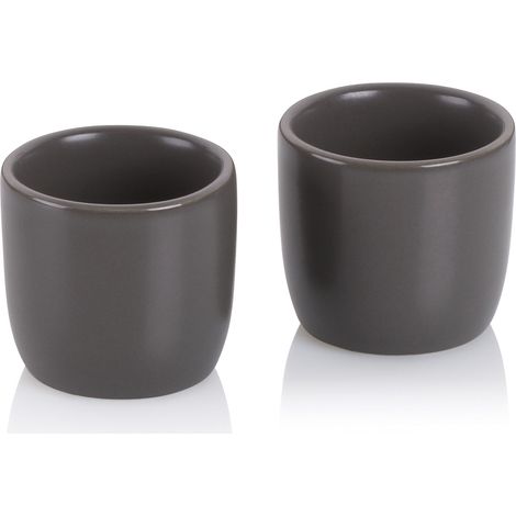Hueveras, 2 unidades, porcelana, diámetro 5 x 4,5 cm, gris oscuro / Kela (1/3)