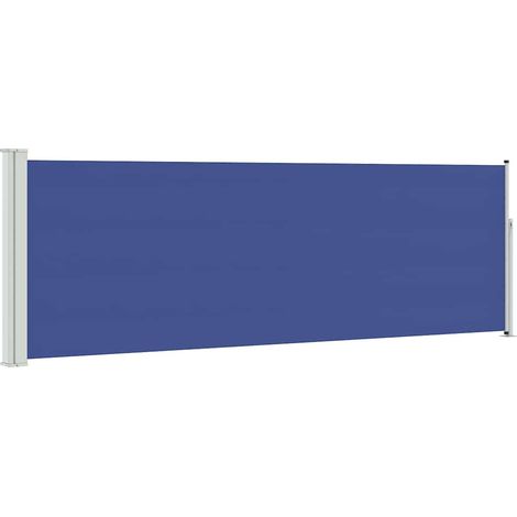 Auvent latéral rétractable de patio 100x300 cm Bleu (1/5)