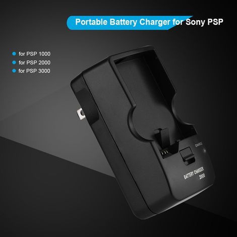 Adaptateur chargeur portable pour batterie rechargeable Sony PSP 1000, 2000 et 3000 (prise américaine, 100-240 V CA). (1/5)