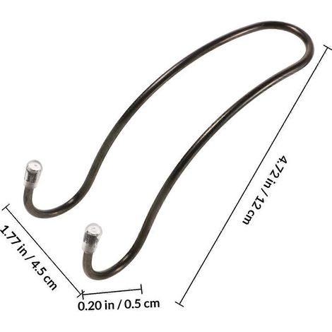 Crochets de suspension en acier inoxydable pour siège auto, rangement sur la banquette arrière, lot de 3 - Multifonctionnels et durables (1/5)