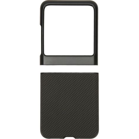Faltbare Hülle für Motorola Razr 40 Ultra, kratzfeste ABS-Schutzhülle, schwarzes Carbonfaser-Muster, minimalistisches Design (1/5)