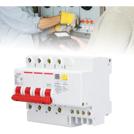 Disjoncteur miniature DZ47sLE C32 4P+N 32 A, montage sur rail DIN, basse tension 400 V, pouvoir de coupure 6000 A (1/5)