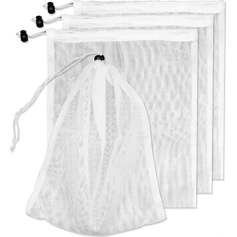 Lot de 4 sacs de rechange en filet pour aspirateur de piscine, maille fine avec cordon de serrage, F (1/5)