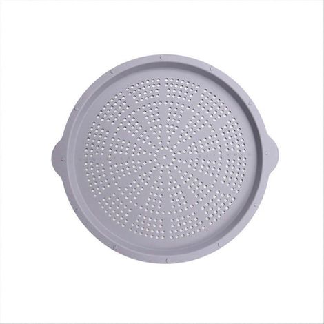 Plaque à pizza en silicone multi-usages, antiadhésive, grise, idéale pour la cuisine, les barbecues et les fêtes. (1/5)