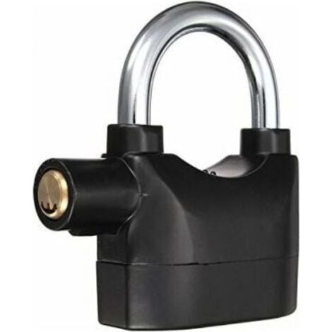 Alarm Lock with Siren, Security Lock for Bicycles and Motorcycles, Black (1/5)