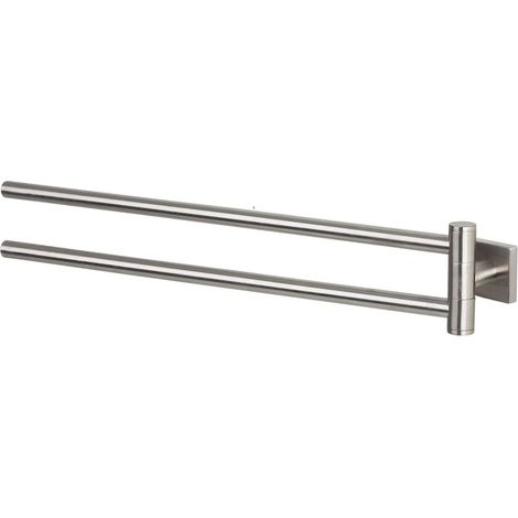 Toallero doble de pared NYOSTEEL Metalizado Spirella