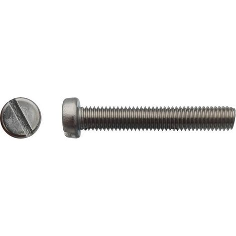 200 Vis Métaux Tête Cylindrique Fendue 3 x 5 mm - DIN 84 - Inox A4 - D-Work