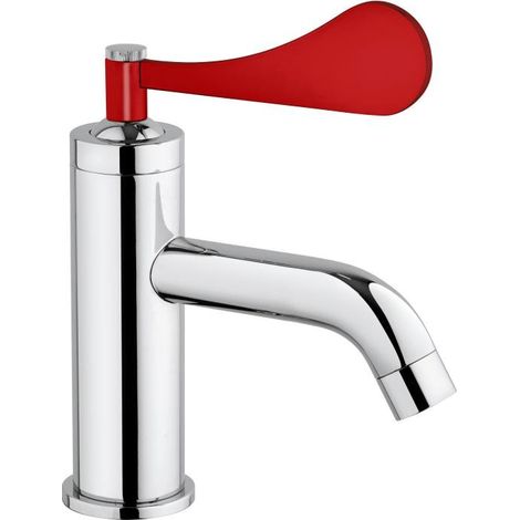 Waschtischmischer mit Hebel in Form eines roten Blütenblattes Mamoli Paola&TheBathroom 494300000C01 ohne Ablaufgarnitur - Rot (1/3)