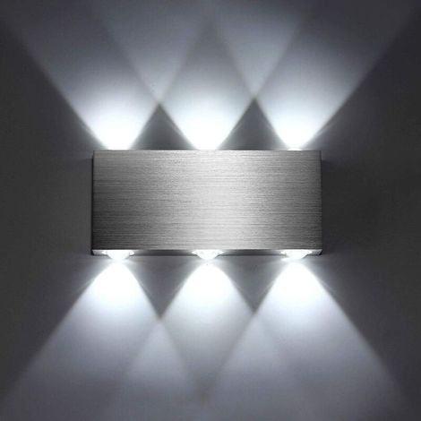 Applique Murale LED 18W Applique Murale Intérieure Moderne Carré Up Down Aluminium Éclairage Décoration Lumière pour Chambre Bureau Chevet Couloir Salon Hôtel Bar Blanc Froid (1/5)