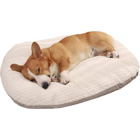Ovales Hundebett XL, weich & warm, waschbar, doppelseitig, beruhigend