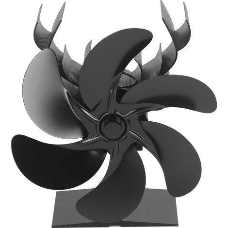 6-blade wood stove fan, powered by the heat of the firebox, for optimal heat circulation, energy savings and resistance to high temperatures (1/5)