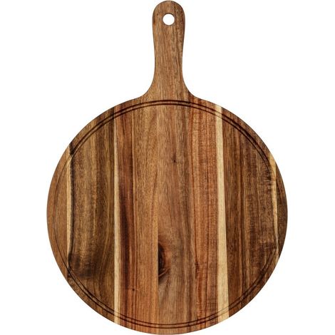 Round Acacia Serving Board - L31 x W43 x H1 cm - Brown