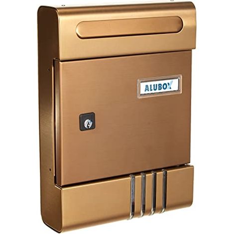 Alubox 47255 Serie SE Cassetta Postale in Alluminio per Esterni Componibile con Serratura a Cilindro colore Bronzo (1/2)