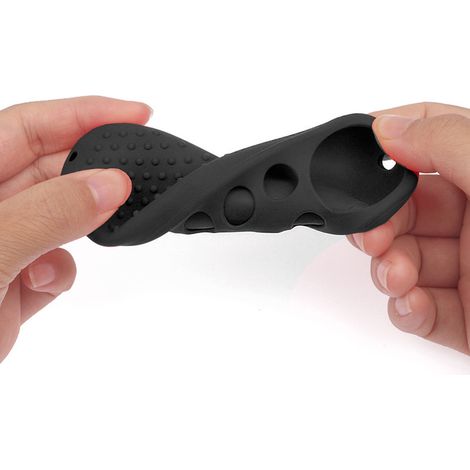 Housse Silicone Protecteur Anti-Slip avec Lanière pour Chromecast avec Google TV - Noir (1/5)