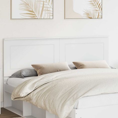 vidaXL Tête de lit Blanc 100 cm Bois d’ingénierie (1/5)