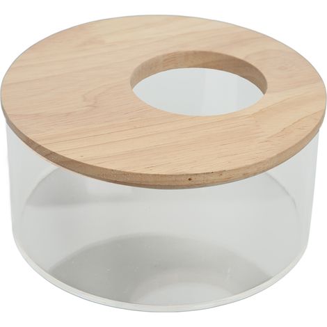 Bac à sable pour hamster, petit bac rond pour animaux de compagnie, en acrylique transparent, pour salle de bain. (1/5)