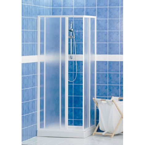 box doccia regolabile cabina bianca lusso S02M cm 79-90 cabine bagno (1/2)