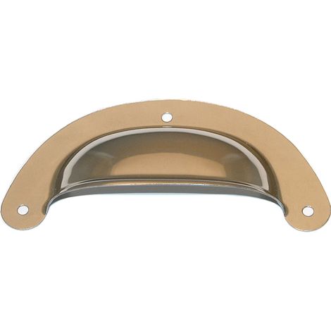 Poignée coquille entraxe 62mm acier finition nickelé - CADAP - 776/63S